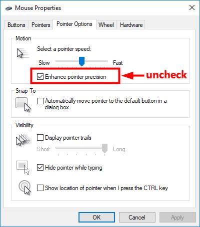 windows mouse acceleration