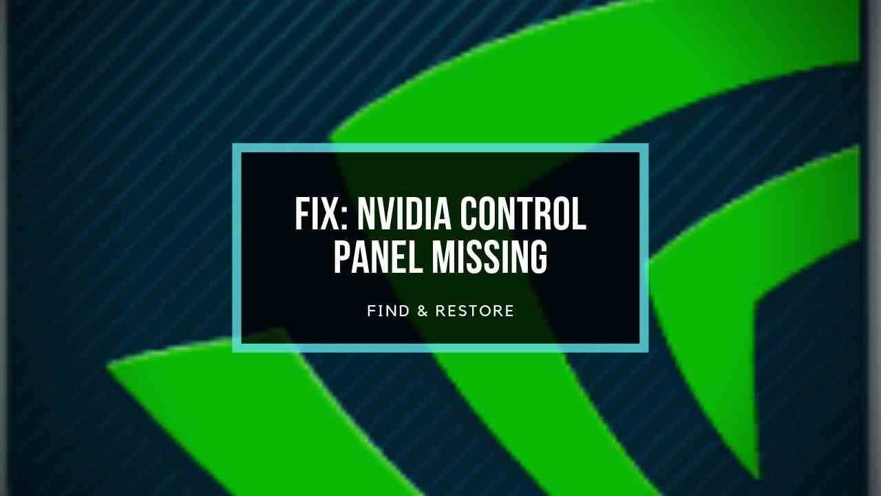 nvidia-control-panel-missing