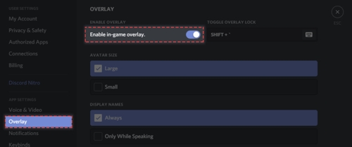 somethings wrong with roblox player discord overlay