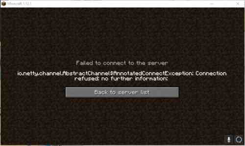 Under 1 Minute Fix Minecraft Error Io Netty Channel Abstractchannel Annotatedconnectexception Connection Refused No Further Information