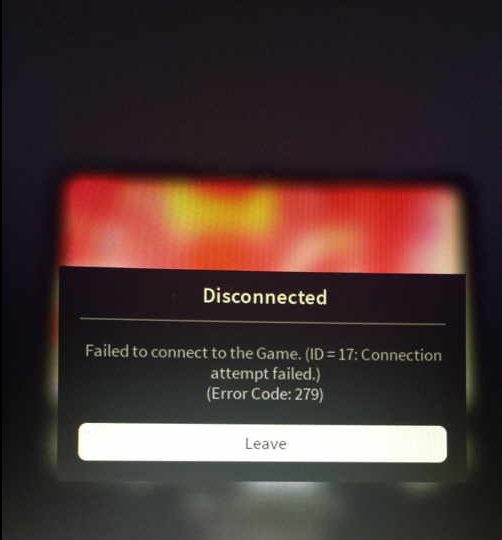 Roblox Failed To Connect To Game Id 17 Error Code 279