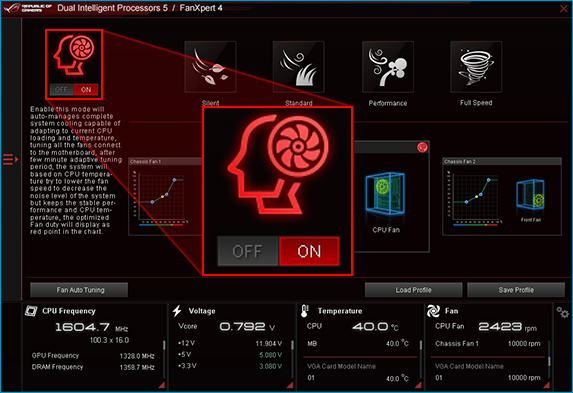 asus rog cpu fan control