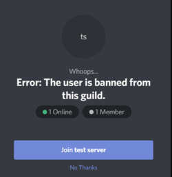 The user is banned from this guild discord как решить