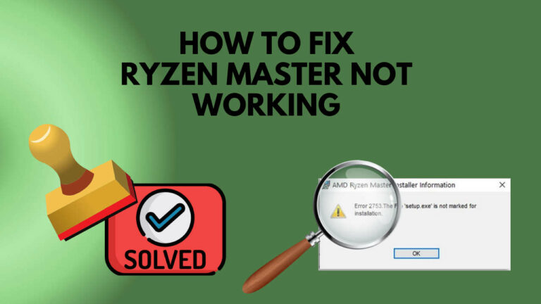 amd ryzen master not installed properly