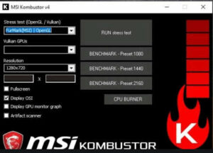 how do i know when msi kombustor is done scanning
