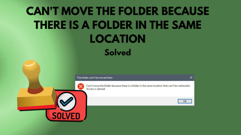Fix Can T Move The Folder Because There Is A Folder In The Same Location Fix Can T Move The Folder Because There Is A Folder In The Same Location
