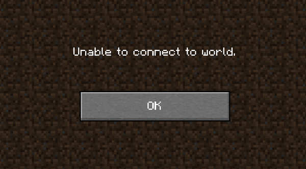 fatal error cant connect to minecraft server