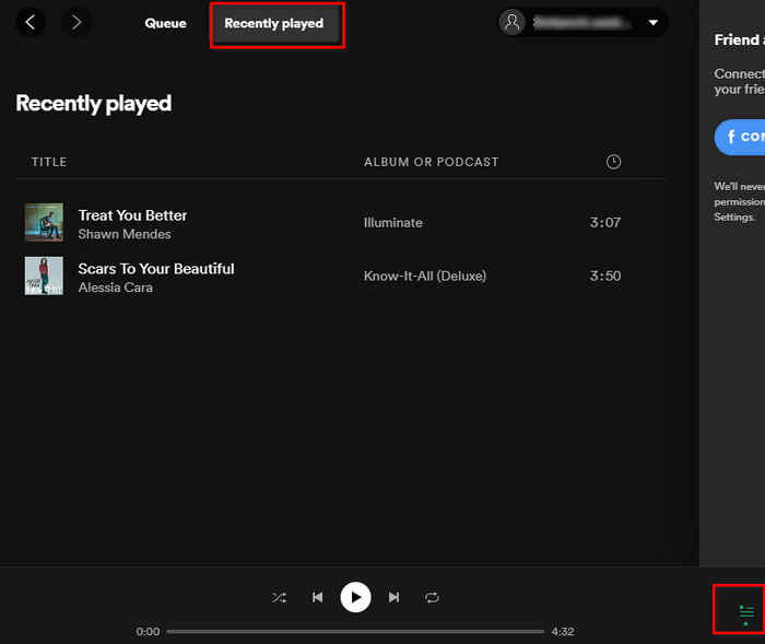 my queue spotify