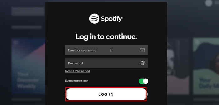 spotify-log-in