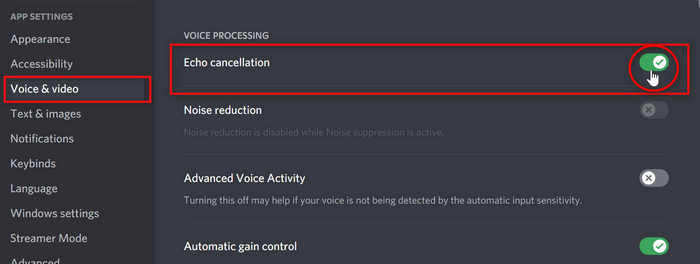 enable-the-echo-cancellation