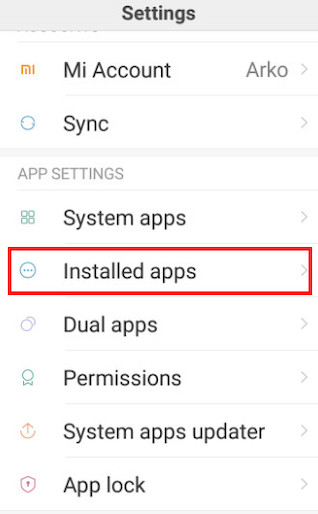 App-settings