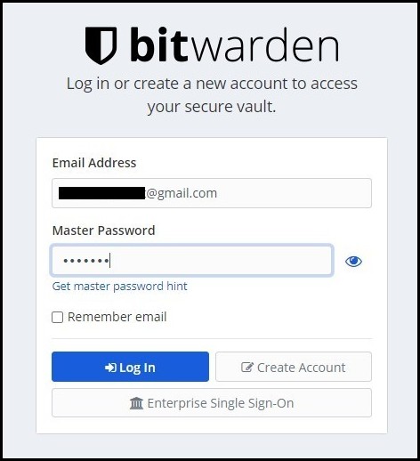 bitwarden reset password