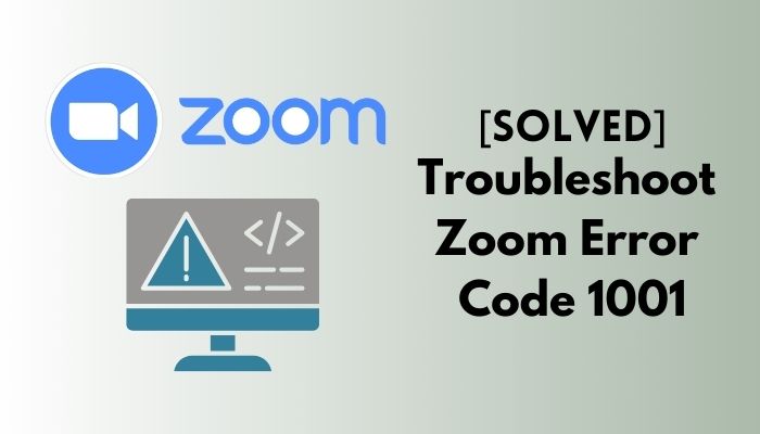 How to Troubleshoot Zoom Error Code 1001 [Solved]