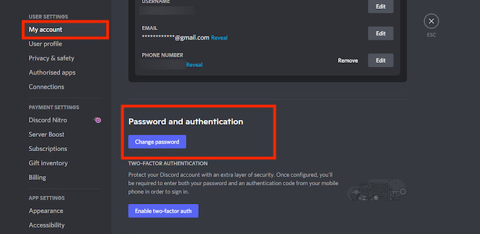 Change-password-discord