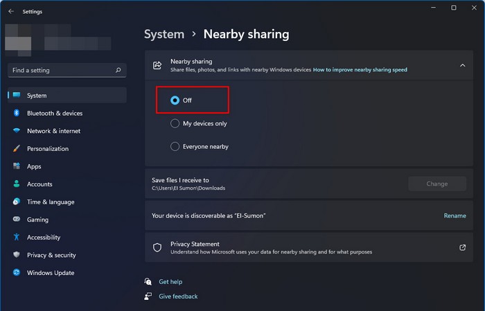 windows-11-system-nearby-sharing-off