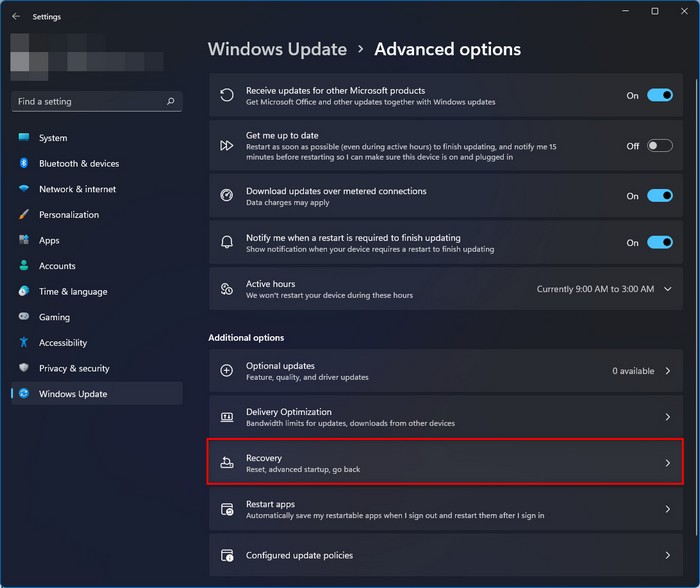 windows-11-update-advance-option-recovery