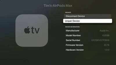 unpair-airpods-apple-tv
