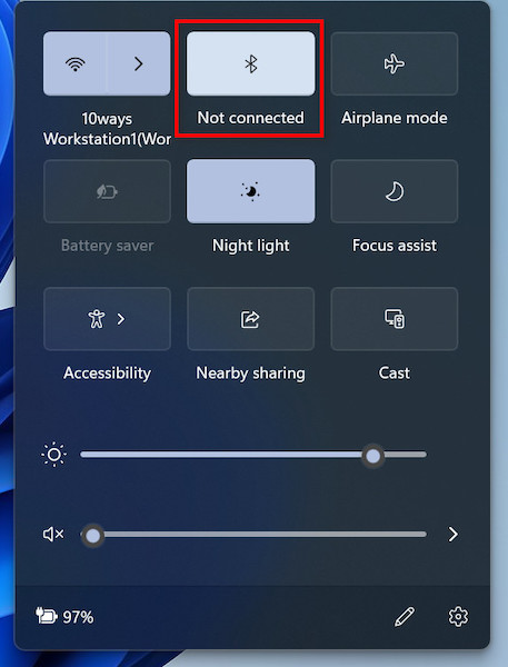 click-on-the-bluetooth-icon