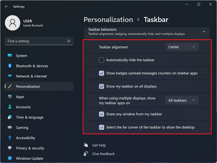 click-on-the-taskbar-behaviors