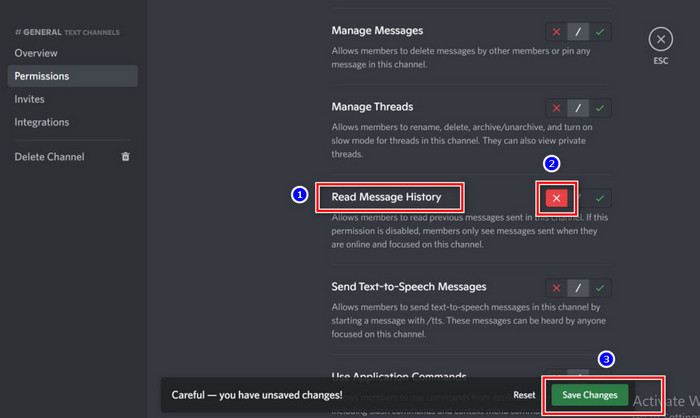 message history discord