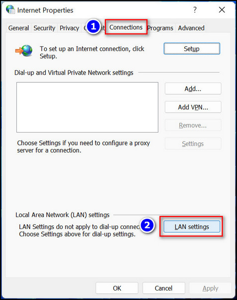 click-LAN-settings