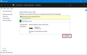 Fix Windows 11 File History Element Not Found Error [2024]