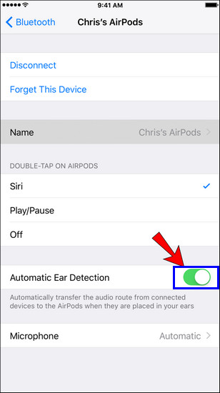 disable-the-automatic-ear-detection-option