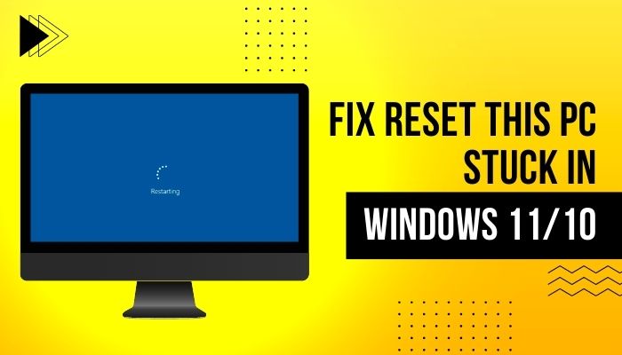windows 10 reset pc stuck