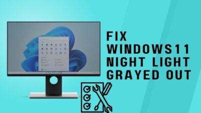 fix-windows-11-night-light-grayed-out