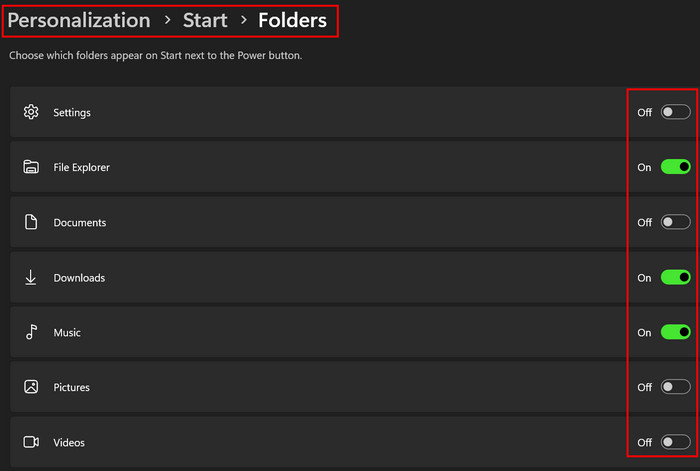 set-folders-to-start-menu-in-windows-11