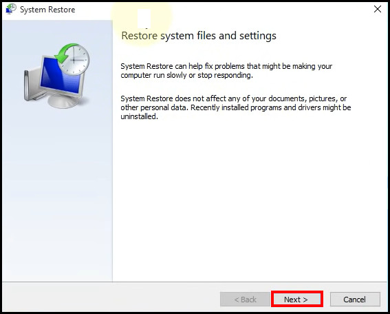 system-restore-click-next-button