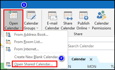click-on-open-shared-calendar-option-in-outlook