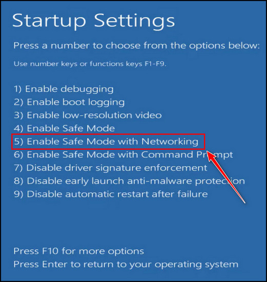 enable-safe-mode-with-networking