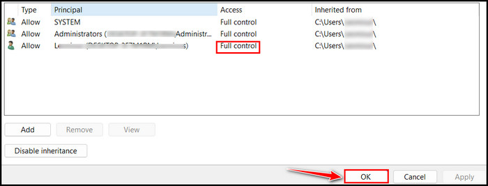 ensure-full-access-control-outlook