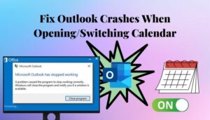 outlook crashes when opening calendar invite