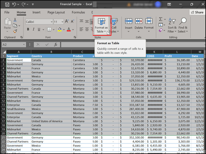 format-as-tables-from-home-tab