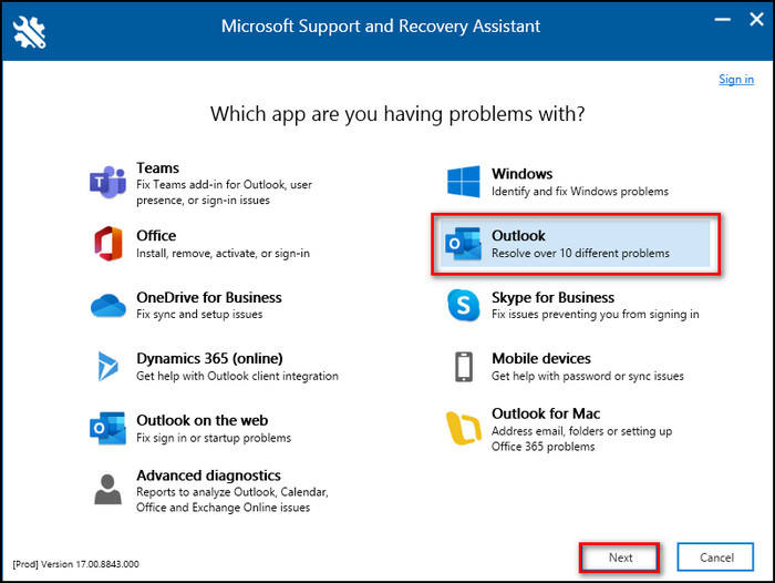 microsoft-support-recovery-assistant-outlook