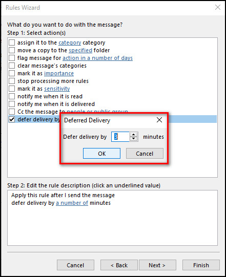 Delay Or Schedule An Email Message In Outlook Guide 2024   Outlook Delay In Minutes 