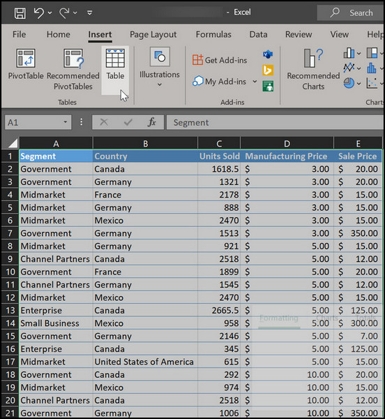 select-cells-go-to-insert-table-and-select-table