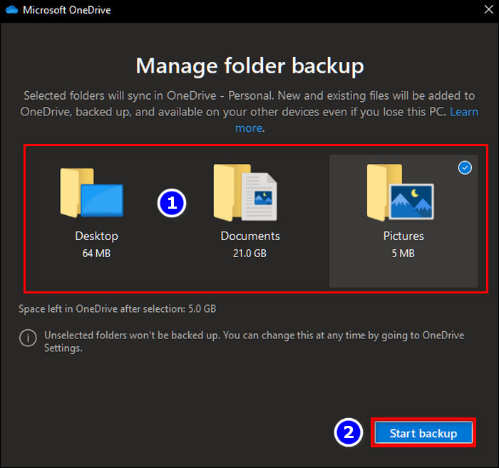 select-folders-click-start-backup