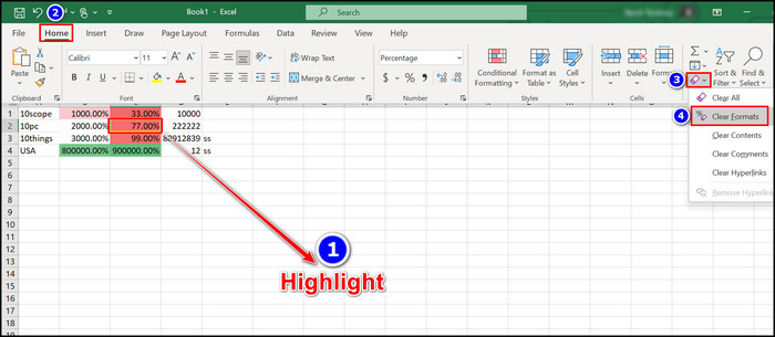 single-cell-clear-format-excel