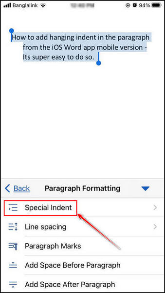 tap-on-special-indent-on-ios-ms-word