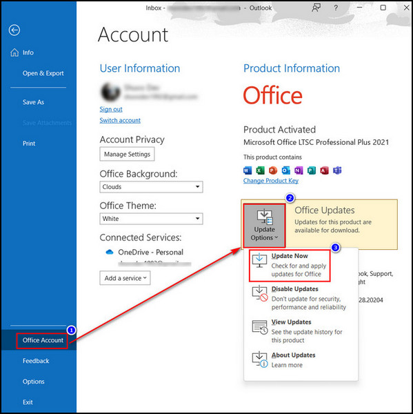 update-outlook-from-office-accounts-update-option