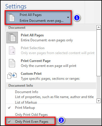 word-print-even-pages