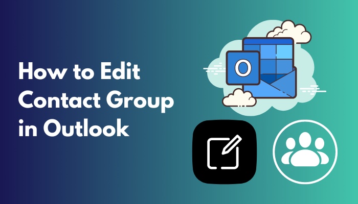 How To Edit A Contact Group In Outlook 2013