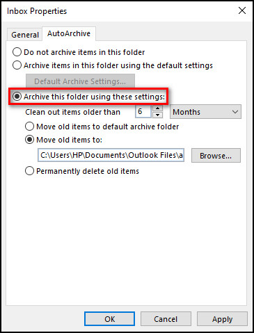 auto-archive-folder-settings