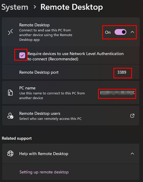 enabled-remote-desktop