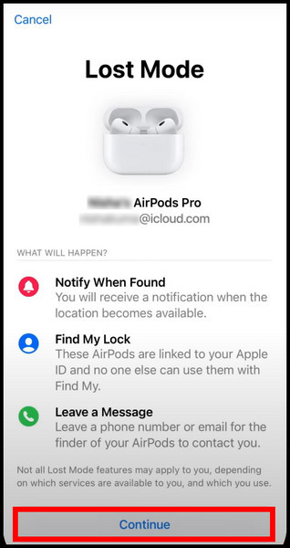 find-my-app-lost-airbuds-continue