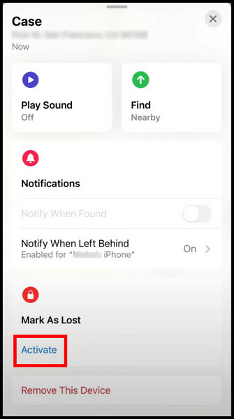 find-my-app-mark-lost-airpods