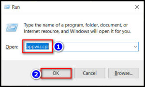 Open Programs and Features in Windows 10 [The Fastest Way]
